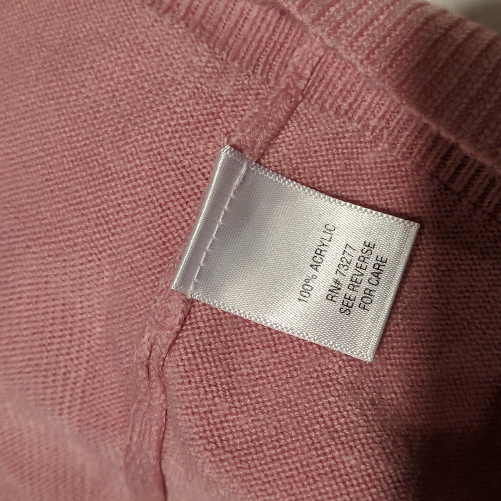 Rose color button front cardigan - Picture 4 of 4